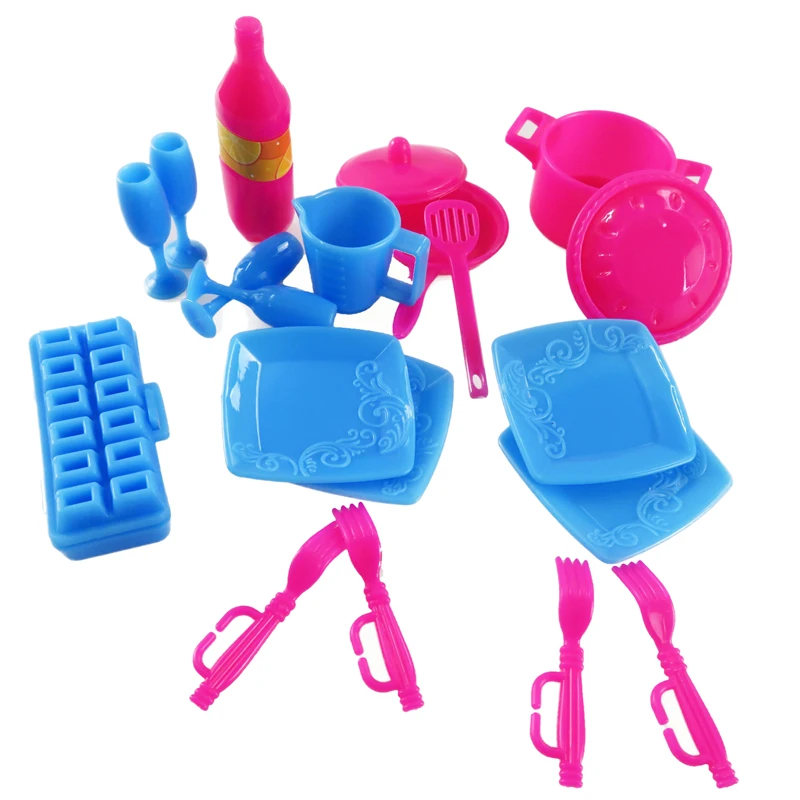 Random 10pcs American Girl Doll Accessories Turtle Shoe Brush Plates cooking toy