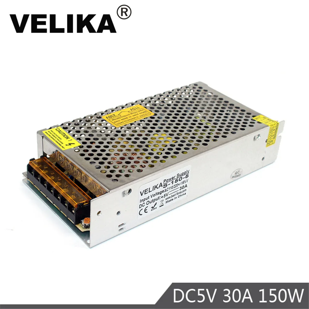 DC5V импульсный источник питания 30A 150 Вт 110 В 220 AC DC 5 SMPS для светодиодной ленты