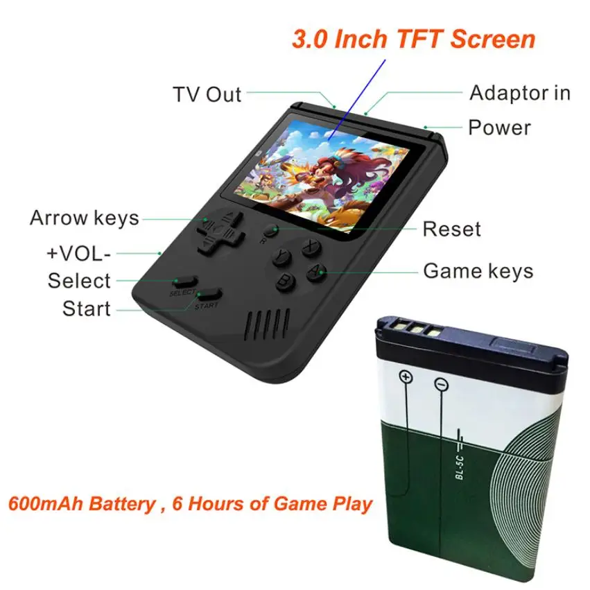 Coolboy Mini 2 Handheld Game Console Emulator built-in 168 games Video Games Handheld Console Retro Game