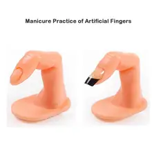 1 pçs pro treinamento da arte do prego praticando prática exibir dicas falsas modelo de mão instrutor acrílico uv gel polonês manicure ferramenta(China)