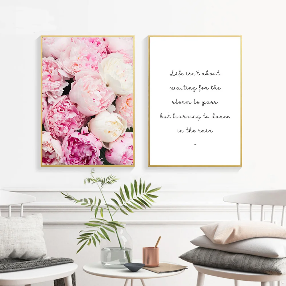 

Letter Beautiful Flower Landscape Oil Canvas Painting Home Decor Space Wall Art Single Poster For Girl Room Unframed