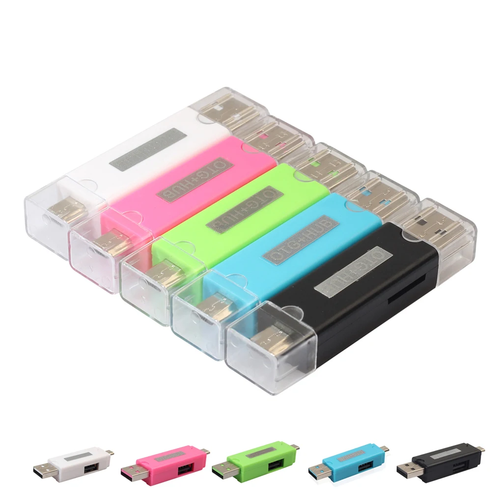 

Cellphone Camera TF Memory Card ABS Case Metal Port Micro USB USB 2.0 OTG Card Reader Adaptor