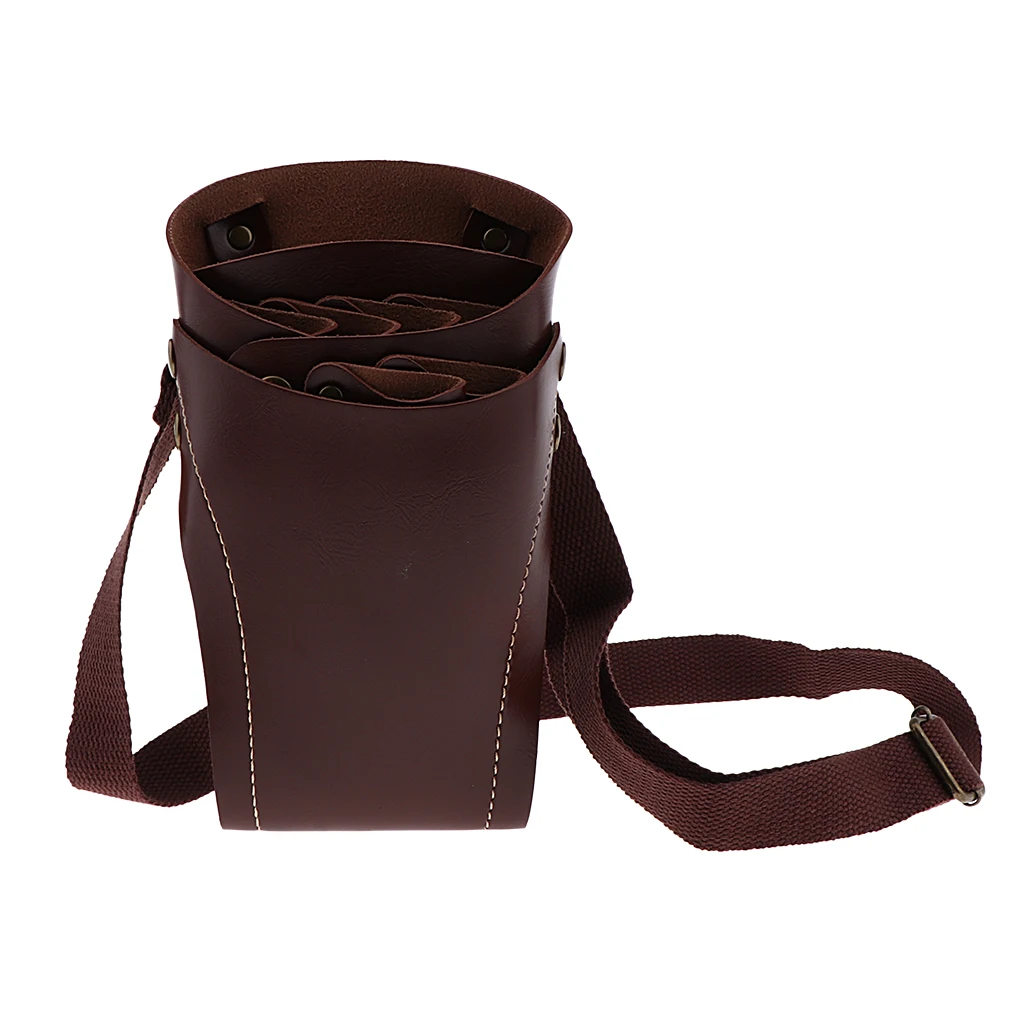 Brown Cutting Thinning Scissor Holster Holder Pouch for Hairdressing Comb Scissors Razor Hair Clips Clamps - Цвет: Brown