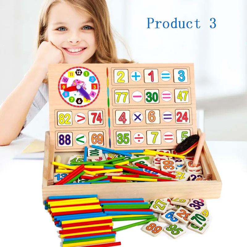 LYONAVA Children Math Toys Montessori Educational Wooden Preschool Abacus Learning Baby Boy Girl Kid Classfication Gift