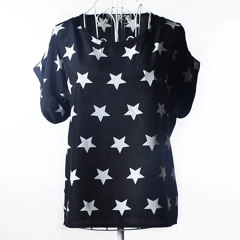 New Hot Women Fashion Spring Summer Chiffon Blouse Casual Shirt Tops Loose Retro Print Blouse Plus Size M to 2XL Women Clothing
