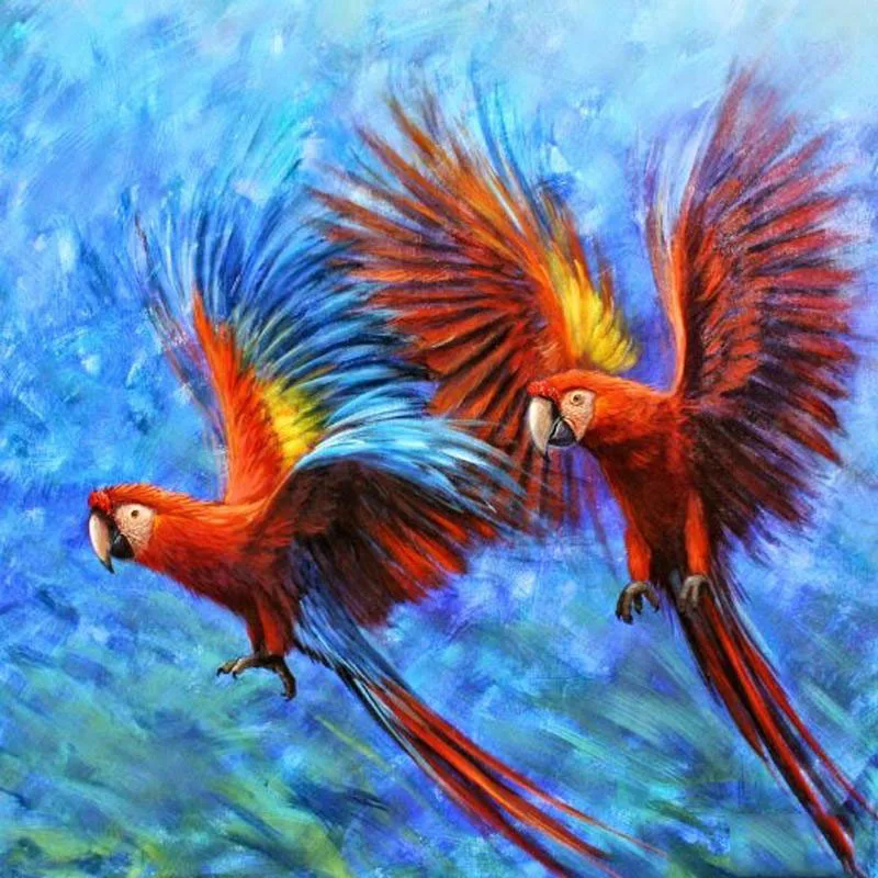 Rhinestone painting crystal Home Decor DIY Diamond Two Red Birds 3D cross stitch pattern diamond embroidery KBL | Дом и сад