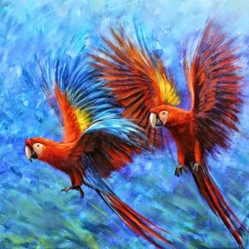 

Rhinestone painting crystal Home Decor DIY Diamond painting Two Red Birds 3D cross stitch pattern diamond embroidery KBL