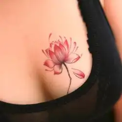 15 шт./партия Водонепроницаемая временная татуировка наклейка сексуальная розовая Татуировка "Лотос" для девушки тату наклейка s flash