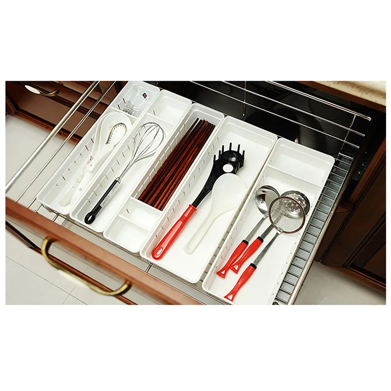 Drawers Board Divider Adjustable Storage Box Home Kitchen Storage Drawer Organizer Box Housekeeping Organization 30MR1205