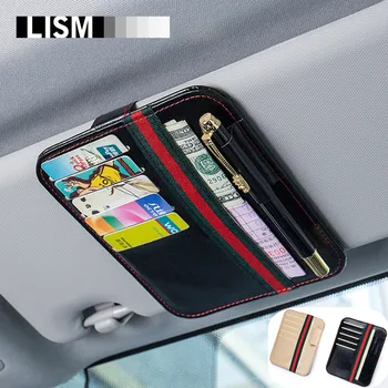 

Universal Car Auto Sun Visor Card Case Holder Clipper Hold Papers Organizer Ticket Bag Pen Hanger Car-Styling Stowing Tidying
