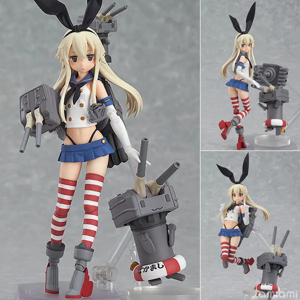 Аниме Kantai коллекция Shimakaze Figma 214 ПВХ фигурка Модель Кукла игрушка 16 см Y6280|kantai