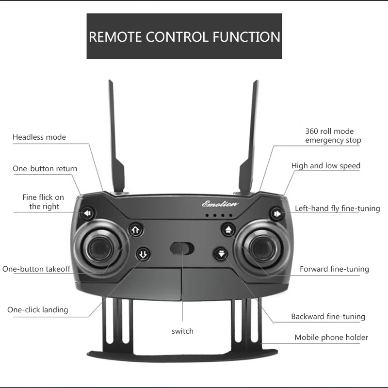 E58 drone HD aerial 1080PWiFi picture transfer folding Quadcopter fixed height hover one key return RC helicopter VS XY4  SH5 