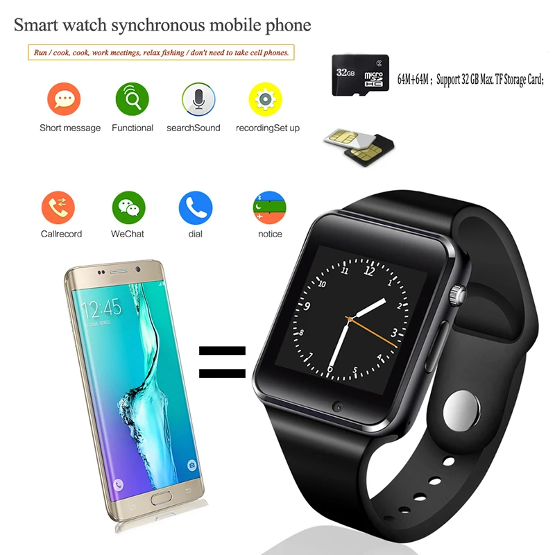 

BANGWEI 2018 New Men Watch Bluetooth Digital Watch Sport Pedometer Activity Tracker SIM Card Smart Watch For Android Smartphone