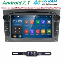 2GRAM HD1024*600 2DIN Quad Core Android7.1 Car DVD Player GPS Radio For Opel Astra H Vectra Corsa Zafira B C G car stereo 4GWIFI