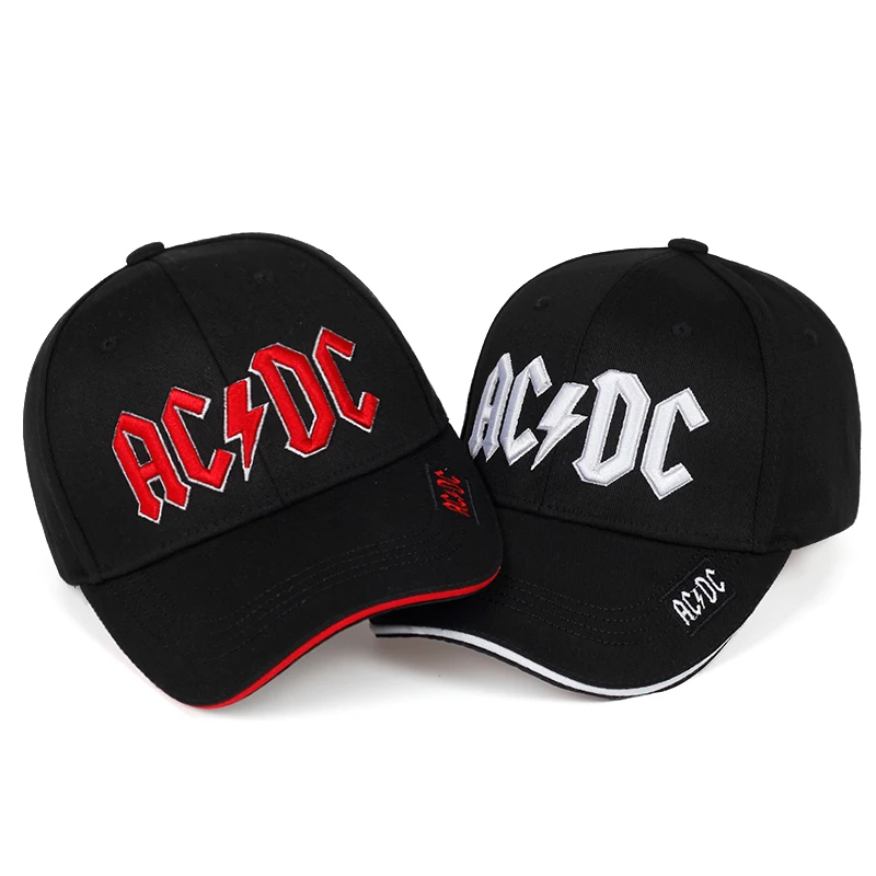 

2019 high quality ACDC embroidery baseball cap fashion new Hat eaves embroidery caps casual hats outdoor hip hop sun hat