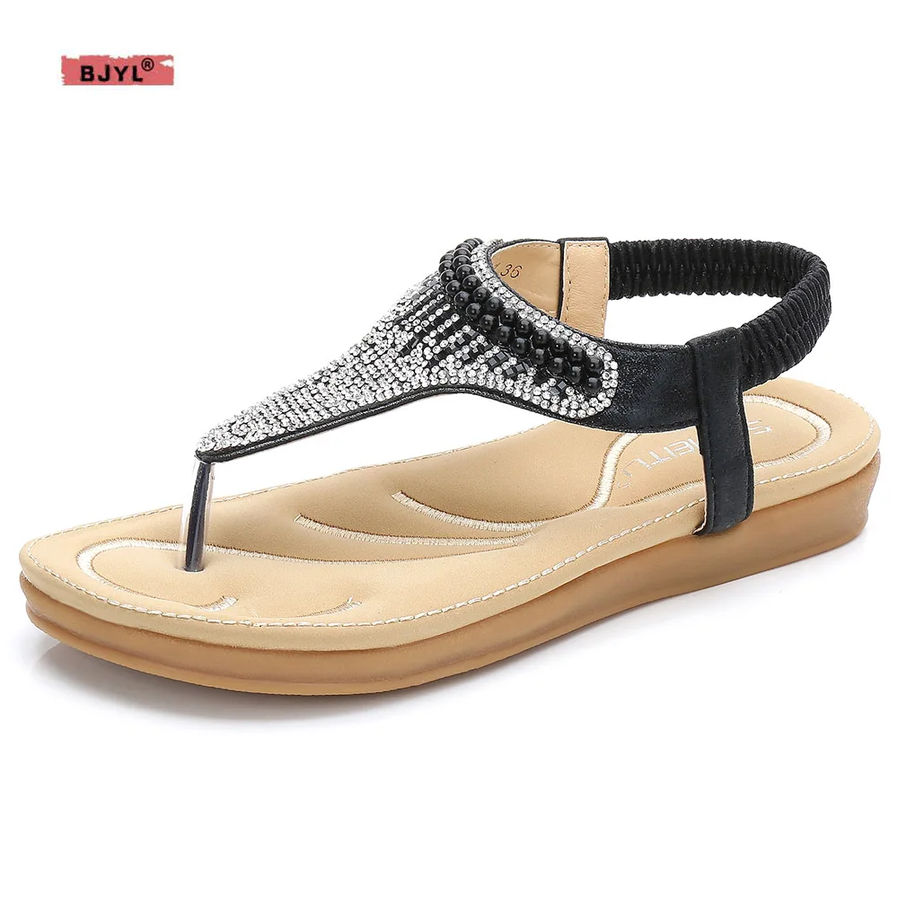 

BJYL Shoes women sandals 2018 hot fashion rhinestone summer shoes women sandals clip toe women shoes sandalia feminina