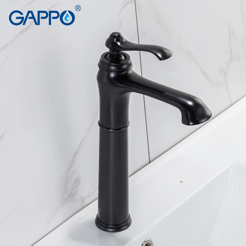 GAPPO Basin Faucets black tall waterfall basin sink faucet taps deck mounted bathroom faucet water taps GAPPO Basin Faucets black tall waterfall basin sink faucet taps deck mounted bathroom faucet water taps