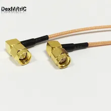 SMA Мужской Прямоугольный переключатель RP-SMA штекер 90 градусов кабель RG316 по оптовой цене Быстрая 15 см " адаптер