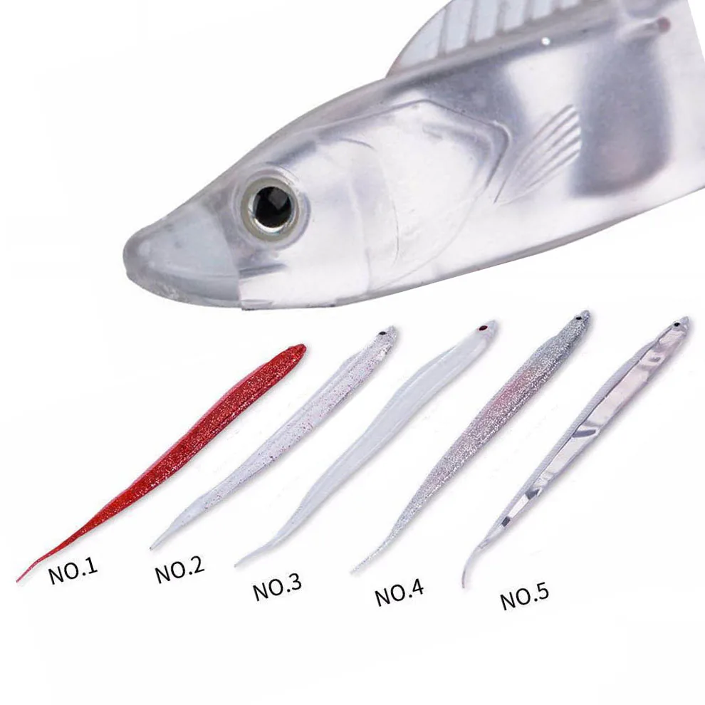 

2pcs/Lot hairtail Soft Lure 15cm/20cm/28cm saltwater fishing bait Pesca Isca Artificial fishing sea lures