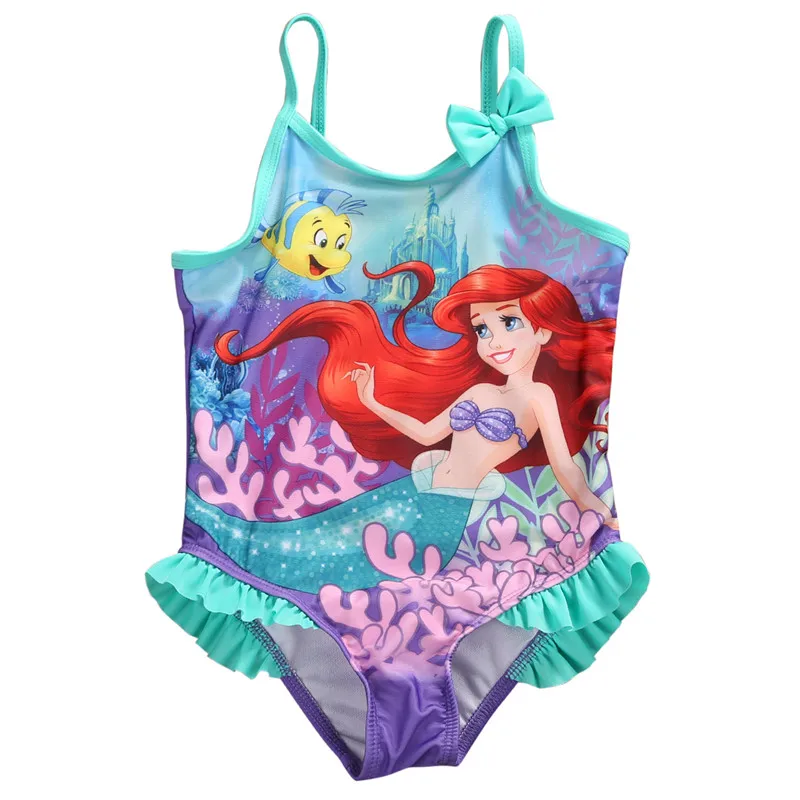Kids Mermaid Bathing Suits Girls One Piece Floral Bikini 2017 children's swimwear for girls