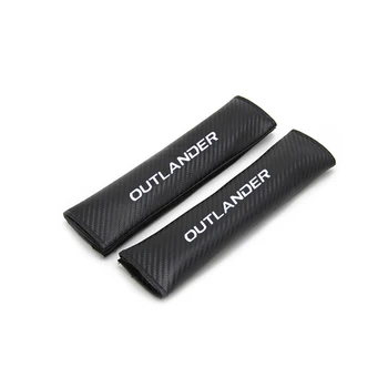 

2PCS PU Reflective Car Seat belt shoulder Pads Safe Seat Belt Cover For Mitsubishi OUTLANDER Car Styling Auto Parts
