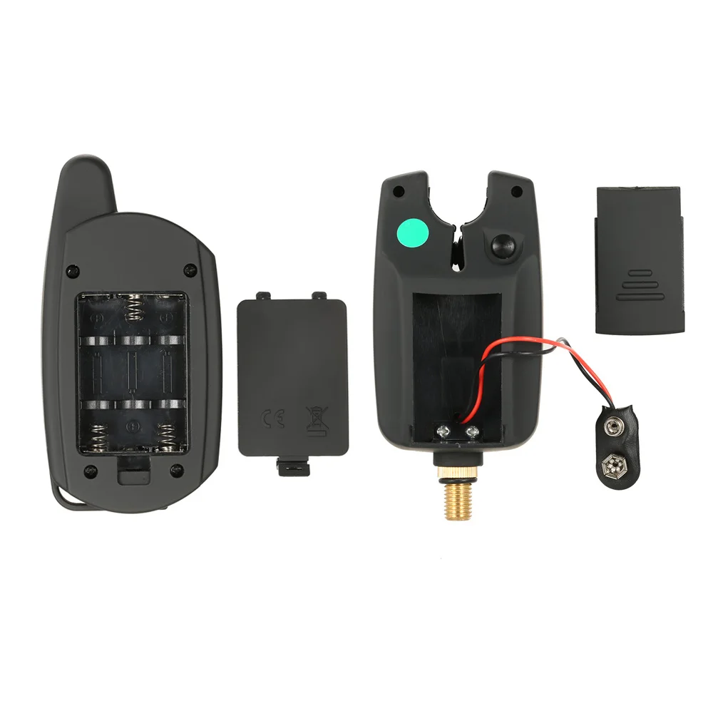 Lixada RGB Беспроводной рыбалка укуса сигнализации набор цифровой светодиодный индикатор сигнала тревоги оповещение колокольчик приемник тон объем чувствительность JY-27B