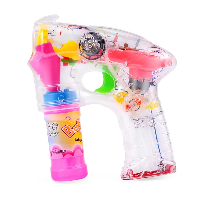 Electric Bubble Gun Automatic Bubbles Water Gun Music Flash Bubble