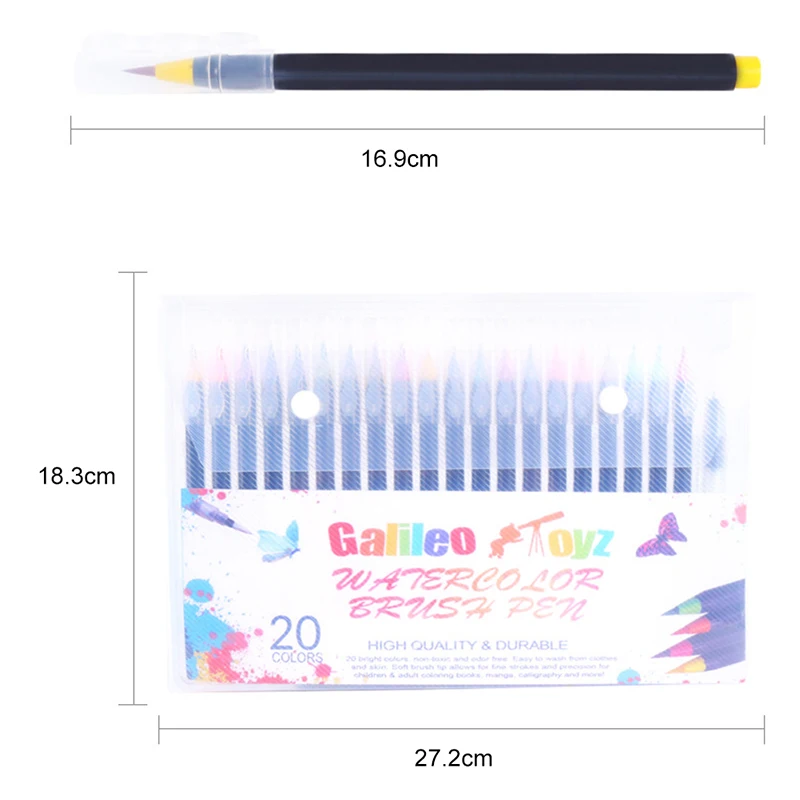 Модные цвета акварельные ручки-щетки художественные маркеры ручки для нарисованные красками книга манга каллиграфия школьные принадлежности канцелярские принадлежности
