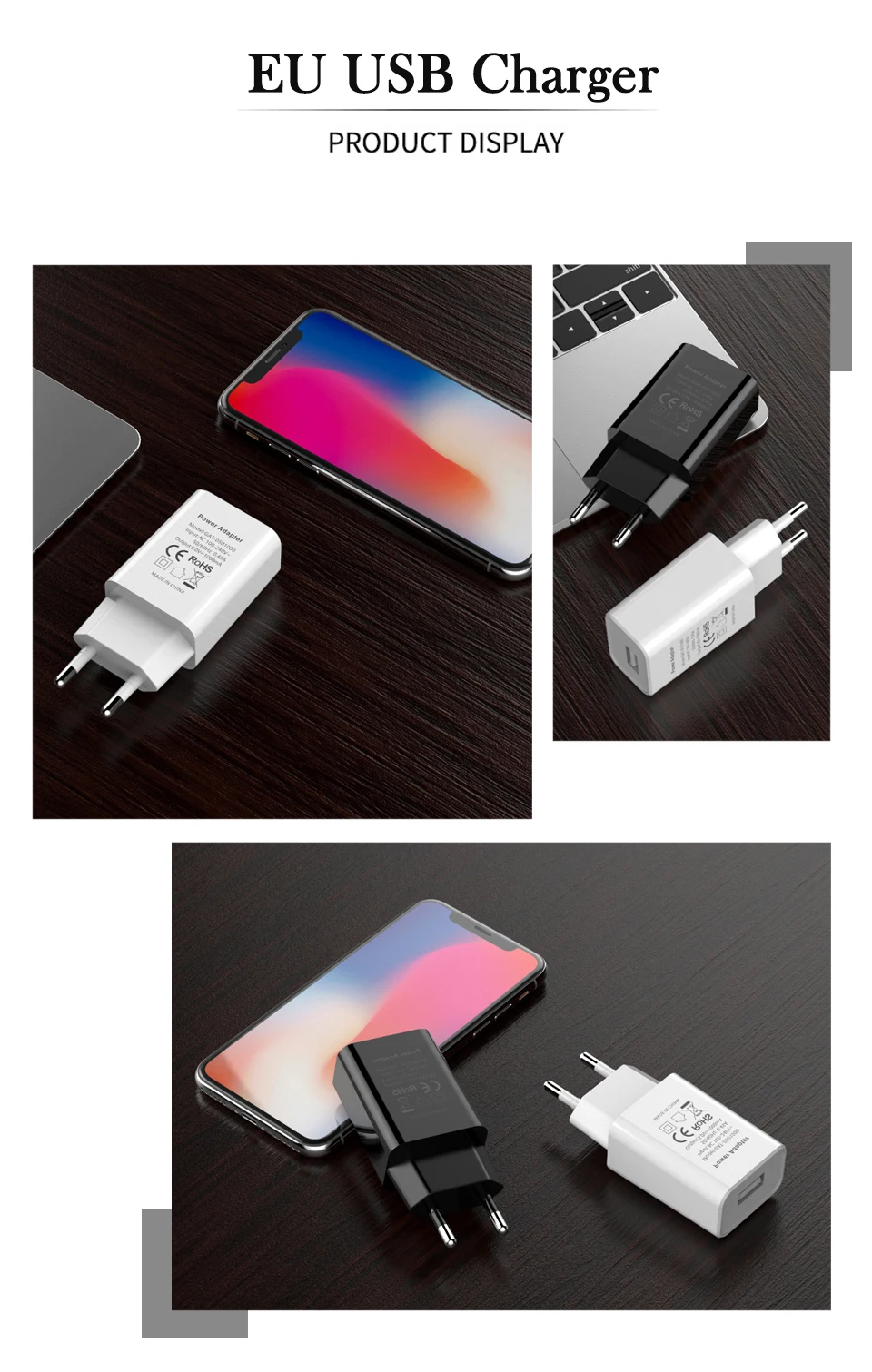 5V1A USB Mobile Phone Charger EU Conversion plug Adaptor AC Power Adapter Travel Wall Charge 100-240V For Samsung S8Note8 (3)