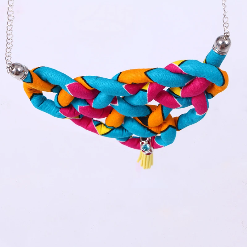 2020 African Handmade Twist Choker Necklace For Women Boho Style Necklaces & Pendants Rope Chain For Best Friends Gift WYb351