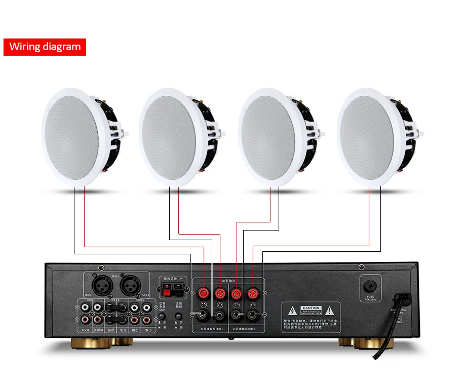 Bluetooth динамик домашний усилитель аудио 8ohm в потолочном громкоговорителе для системы домашнего кинотеатра с USB, sd-картой, FM