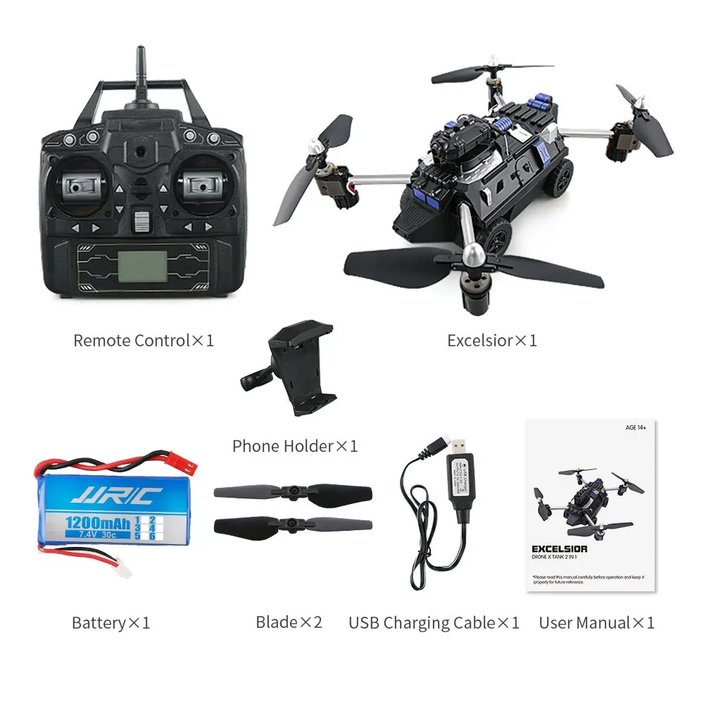H40WH 2.4G 6 Axis Gyro RC Tank Quadcopter Altitude Hold W1Z5 FPV Drone with Camera 200W Headless Mode one-key return RC Toys