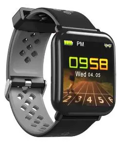 Умный Браслет DM06 фитнес-трекер пульсометр кровяное давление, умные часы для мужчин смарт-браслет Смарт-браслет reloj спортивные часы - Цвет: Серый