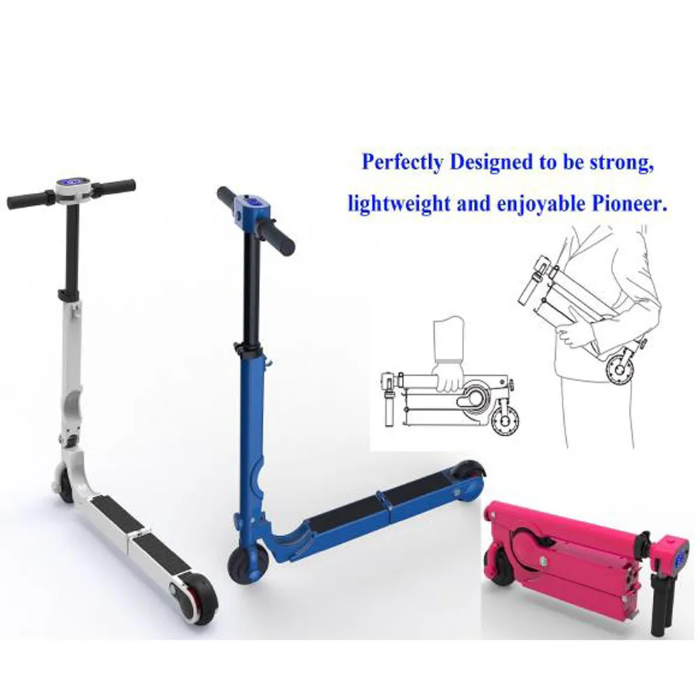 

Small mini tiny folding Lithium Battery 300W Pocket Citycoco Electric kick Scooter