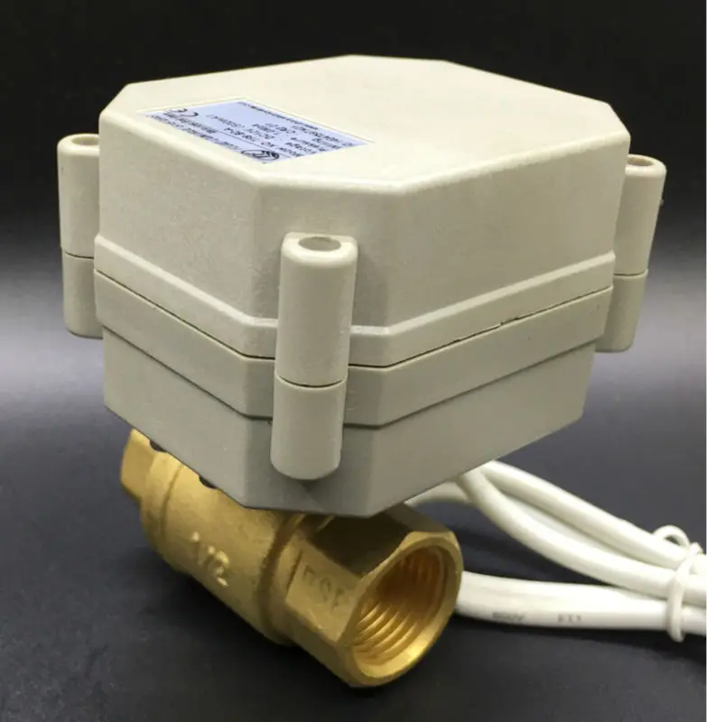 

2-Way BSP 1/2'' DN15 Motorized Ball Valve TF15-B2-A DC5V 2/3/5/7 Wires Actuator Operated Valve Metal Gear For Water Application