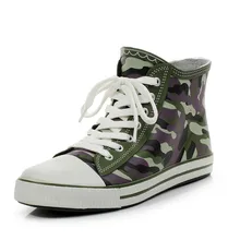 Camouflage men’s fashion rain boots boots canvas slip low to help outdoor fishing SUB1226