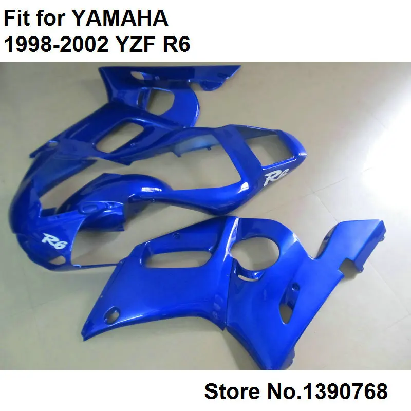 Обтекатели для Yamaha YZF R6 98 99 00 01 02 голубые детали кузова обтекатели модель 1998 1999 2000