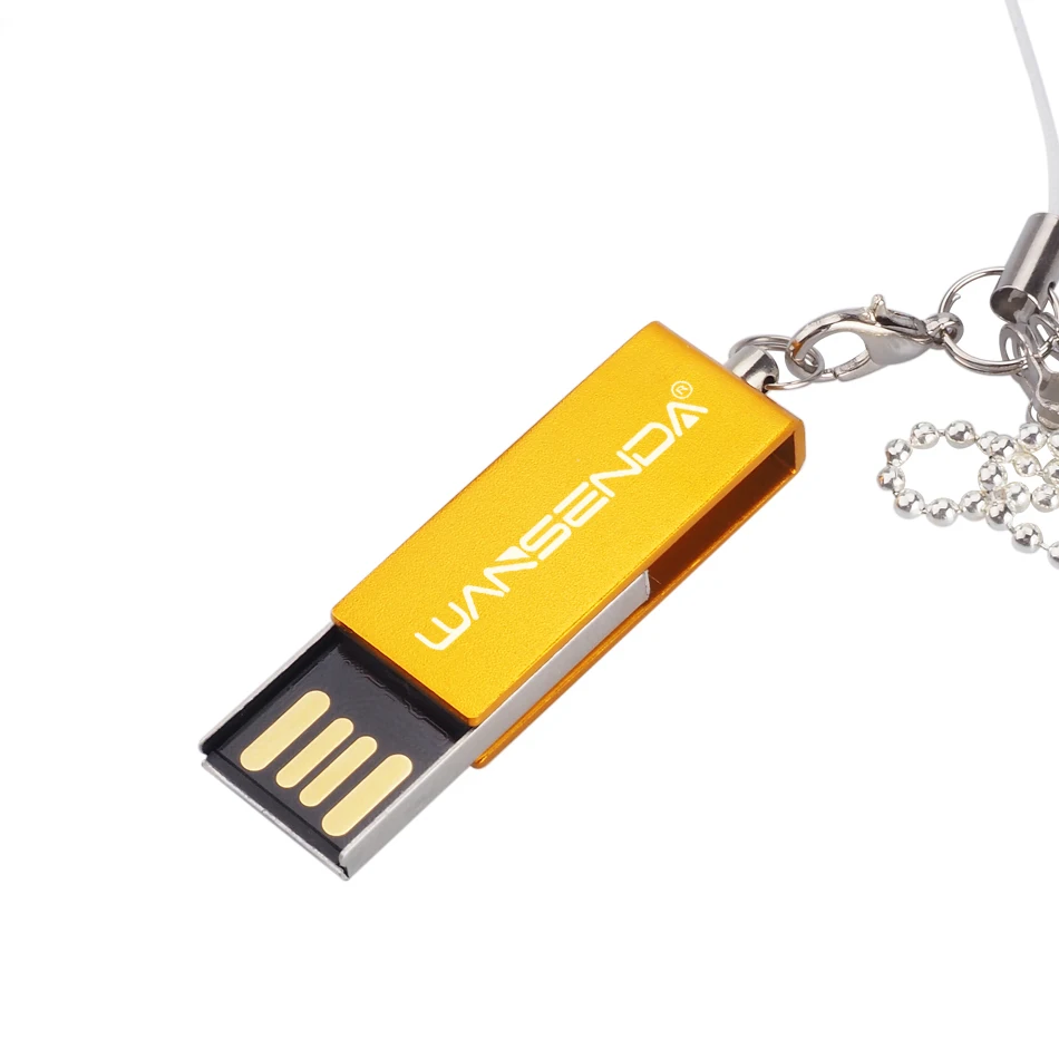 WANSENDA Водонепроницаемый USB флэш-накопитель флэш‑накопитель Swivel 4 GB/8 GB/16 GB usb-шнур 32 Гб 64 Гб флэш-накопитель флеш-диск USB 2,0 с цепочкой