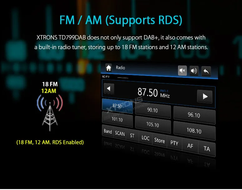 Cheap XTRONS 6.95" HD Digital Touch Screen DAB+ Tuner Universal 2 Din Car DVD Player Radio GPS Navigation Screen Mirroring Bluetooth 4 6