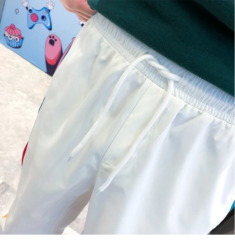 Большие размеры, 5 xl, полосатые сшитые штаны для ног, мужские, портовые, ветровые, свободные, версия S, порт s, девять штанов, хип-хоп, повседневные штаны, мужские, 7
