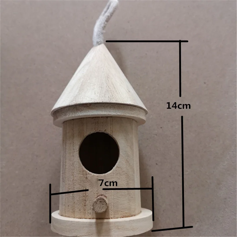 Деревянный птичий Домик гнездо ручной работы экологически чистые Птичье гнездо клетка открытый скворечник Сад Двор Висячие ремесла, украшения