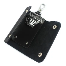 Брелок для ключей мужской держатель для ключей из натуральной кожи с застежкой для ключей кошелек мужской маленький брелок чехол Миниатюрный держатель карт сумка для монет для мужчин 112