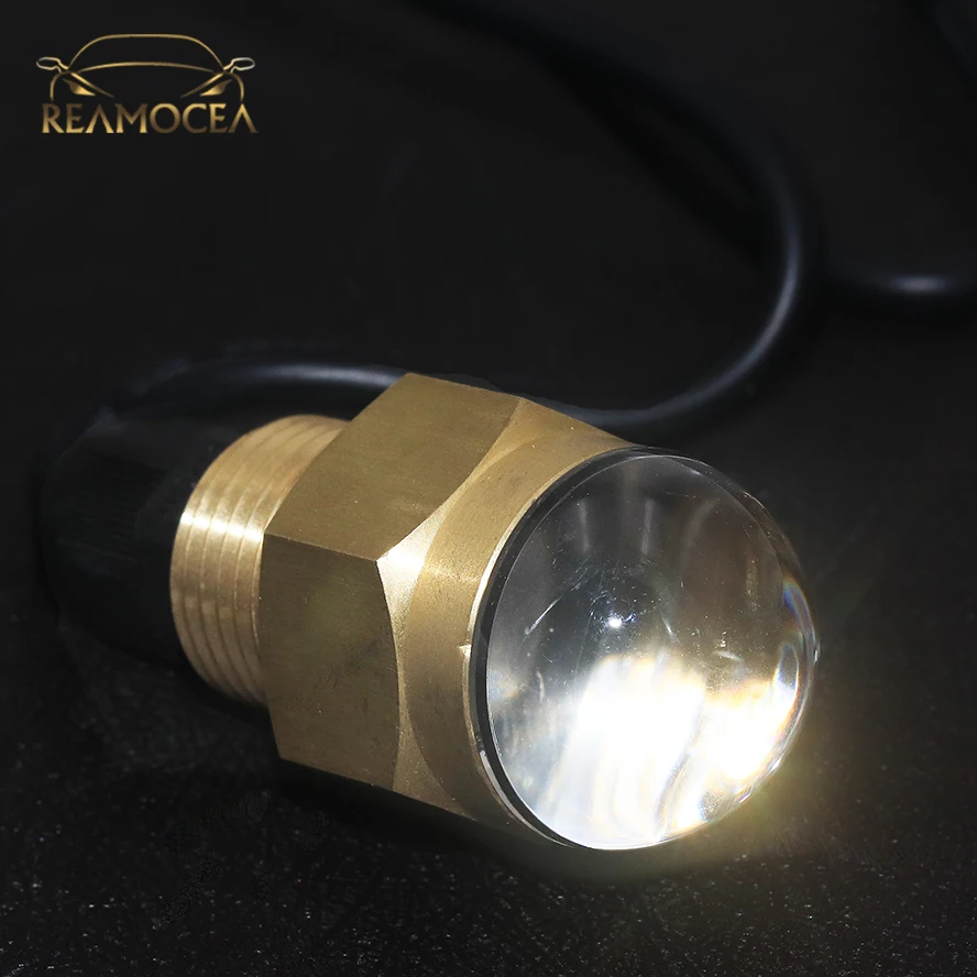 Reamocea Brass Super Bright Blue LED Light 12V Waterproof Underwater Lamp For Marine Yacht Pontoon Fishing Sailing Rowing Boats