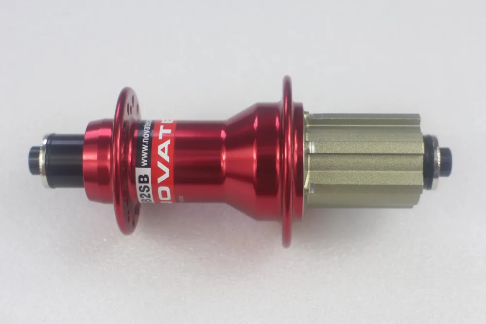 

228g Novatec F582SB Aluminum Alloy Super Light Road Bicycle Rear Hub 24 Key Holes, Black Red, with 10/11s cassette body