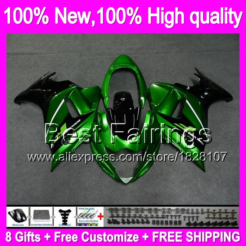 

Fairing For SUZUKI Green black GSX650F 08 09 10 11 12 13 77B19 GSX 650F new green GSXF650 2008 2009 2010 2011 2012 2013 +Decal