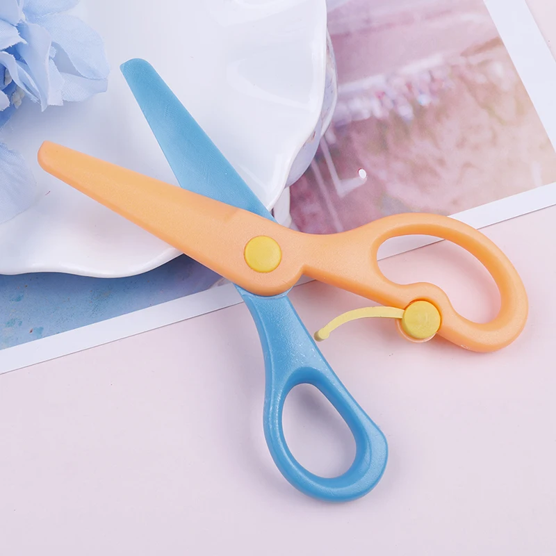 1 шт. пластик ножницы Детская безопасность круглая голова для детей студентов бумага предметы для резки детского сада школы