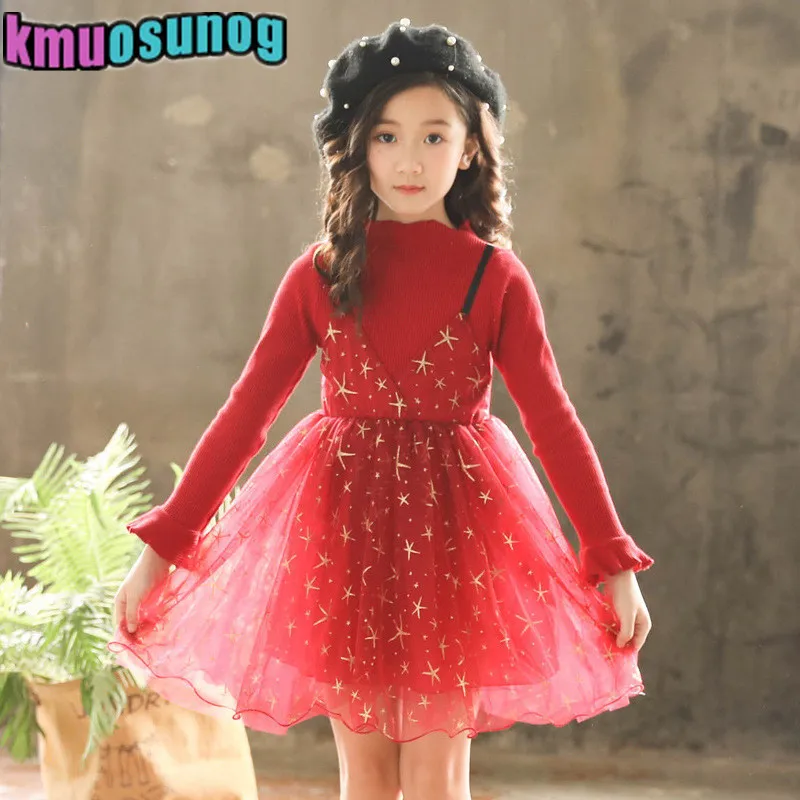 

3-13 Years Girls Dress Children Boutique Clothing Autumn Spring Long Sleeve Sequin Kids Dresses Vestidos Girls Clothes H0348