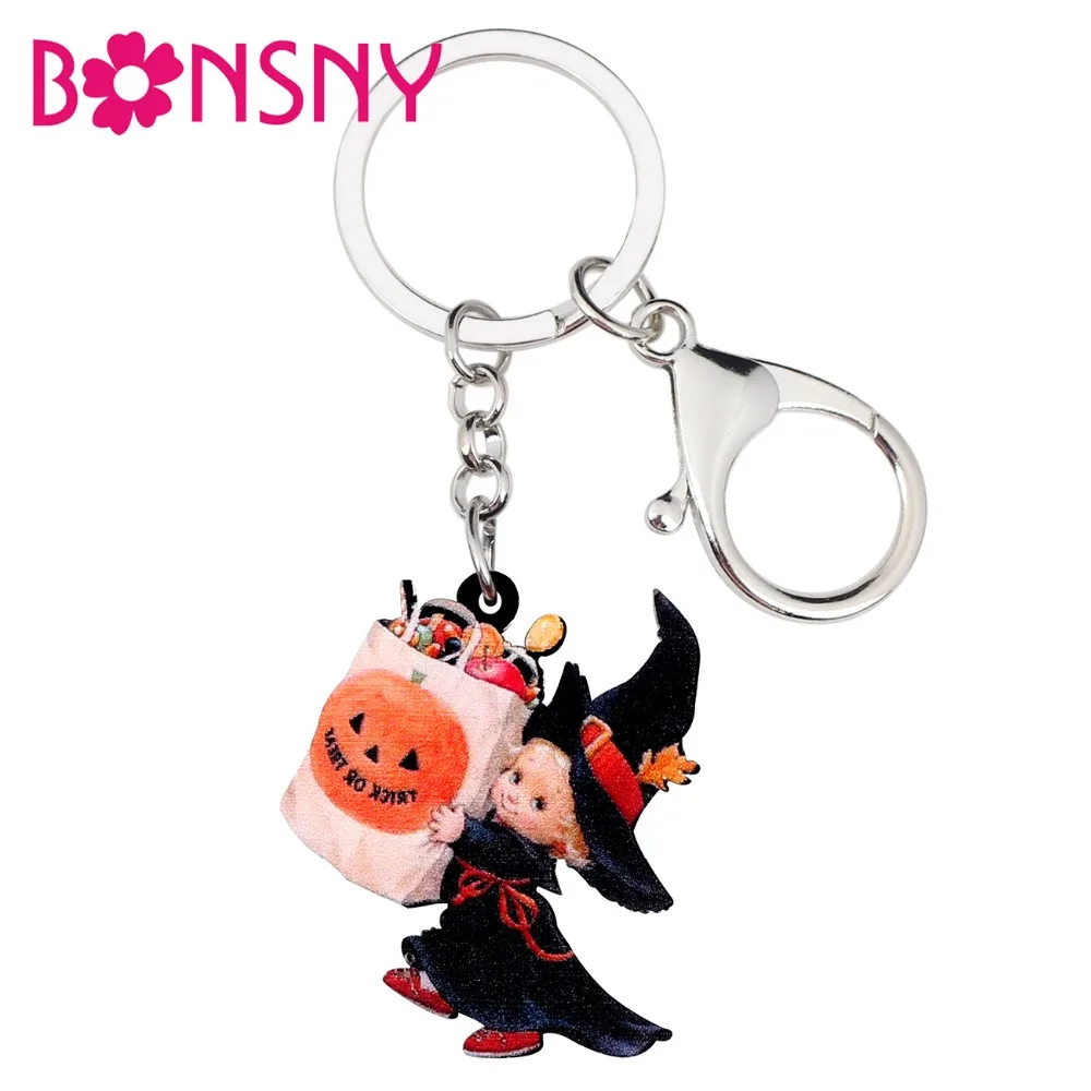 Акриловая сумка для конфет Bonsny на Хэллоуин женская с ангелом подростков подвеска