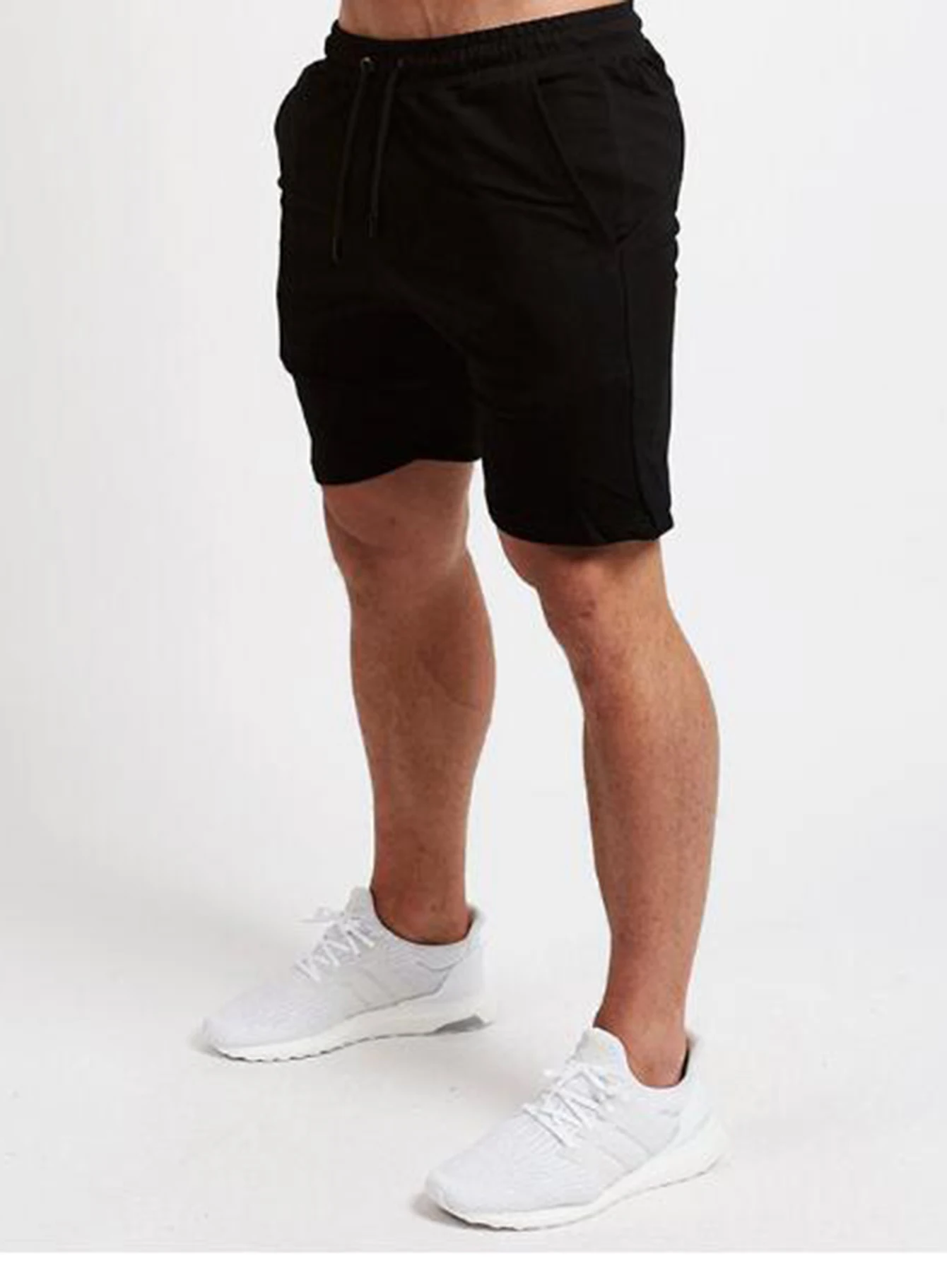 90% OFF Men's New Fashion Casual Solid Color Pocket Cinchette Sweatpants Shorts