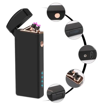 

Creative USB Rechargeable Cigarette Lighter small Windproof Flameless Rechargeable Electronic Lighter for Smoking man gift